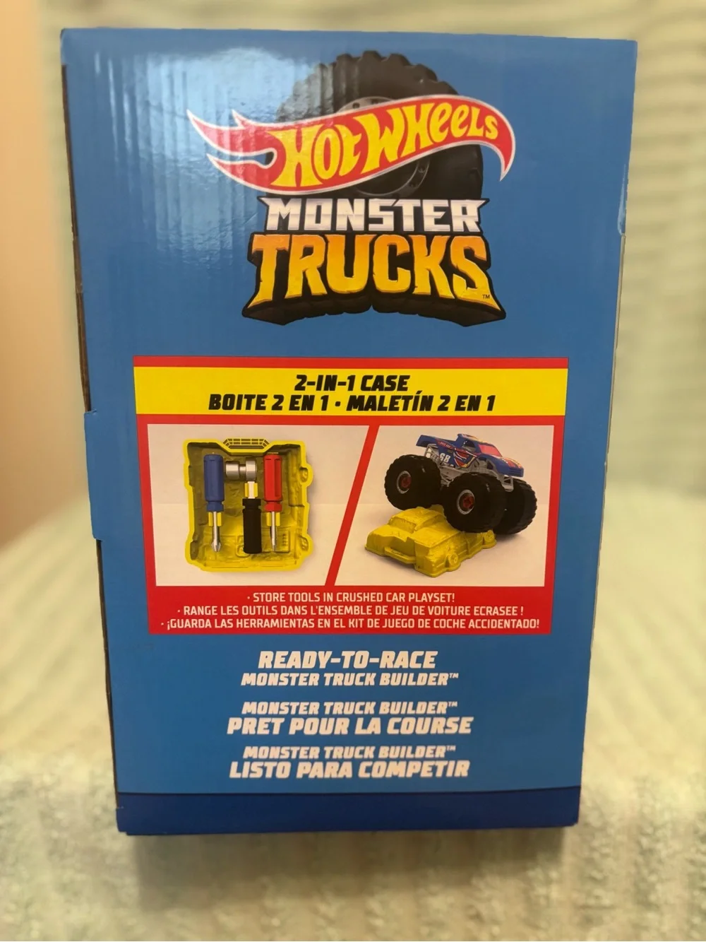 Ready to Race Hot Wheels Monster Truck Builder - Blue and Yellow NEW